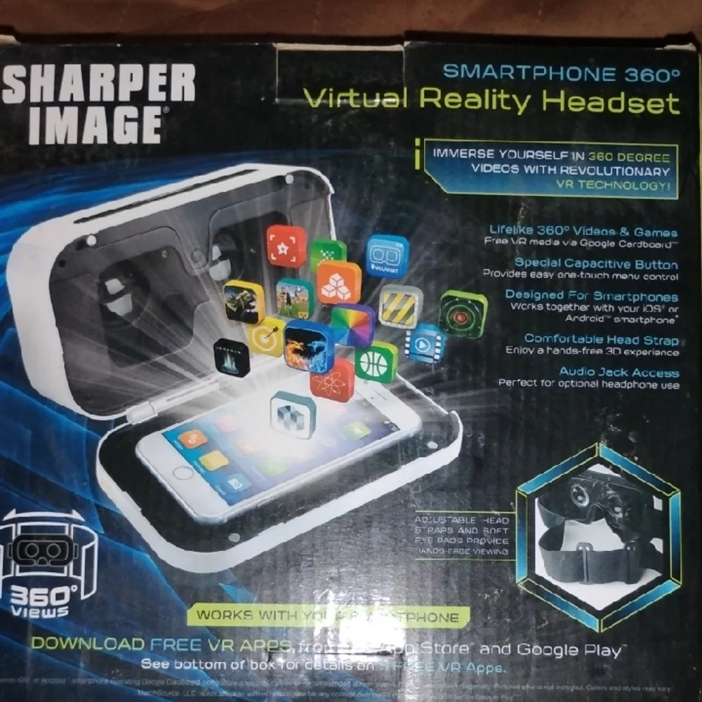 Sharper Image Black VR Headset